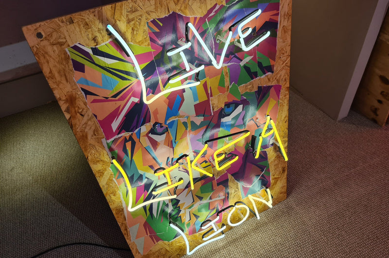 Live Like A Lion Neon Artwork