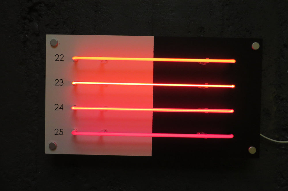 Reds neon colours switched on