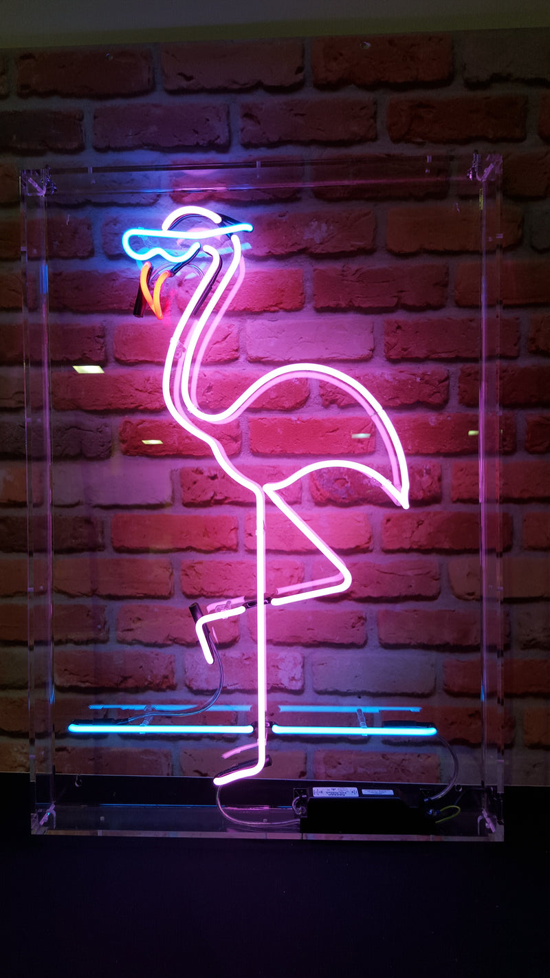 Flamingo with shades Neon Sign