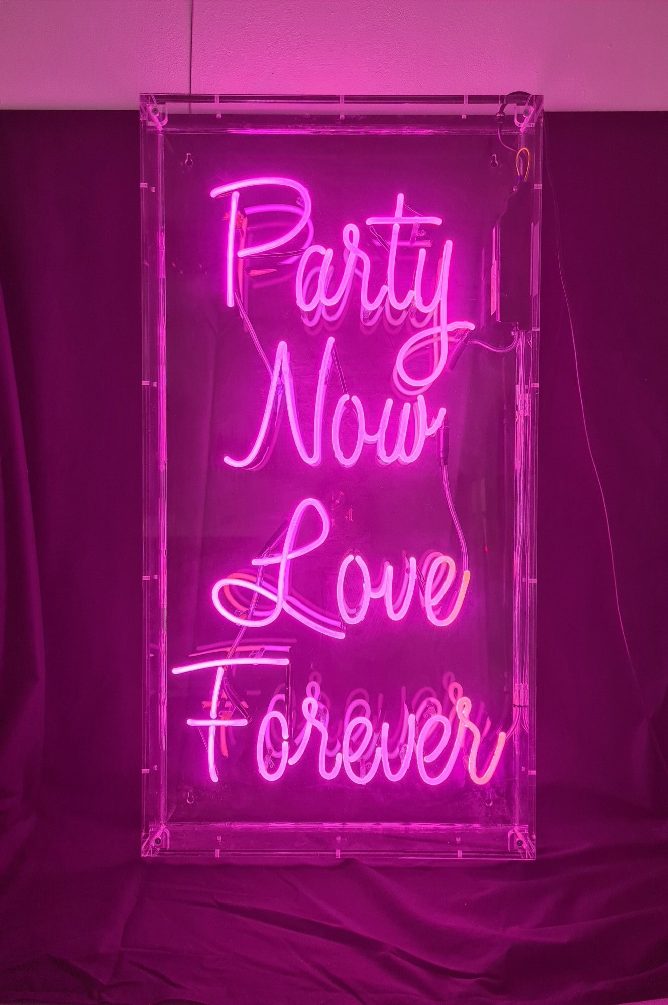 Party Now Love Forever Neon Sign