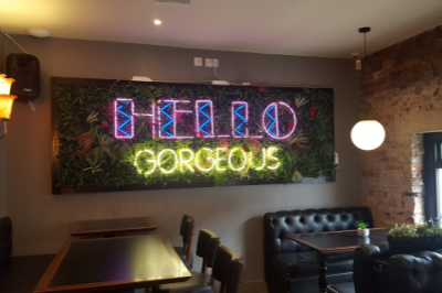 Create an ‘Instagrammable’ space with a neon sign for your restaurant or bar