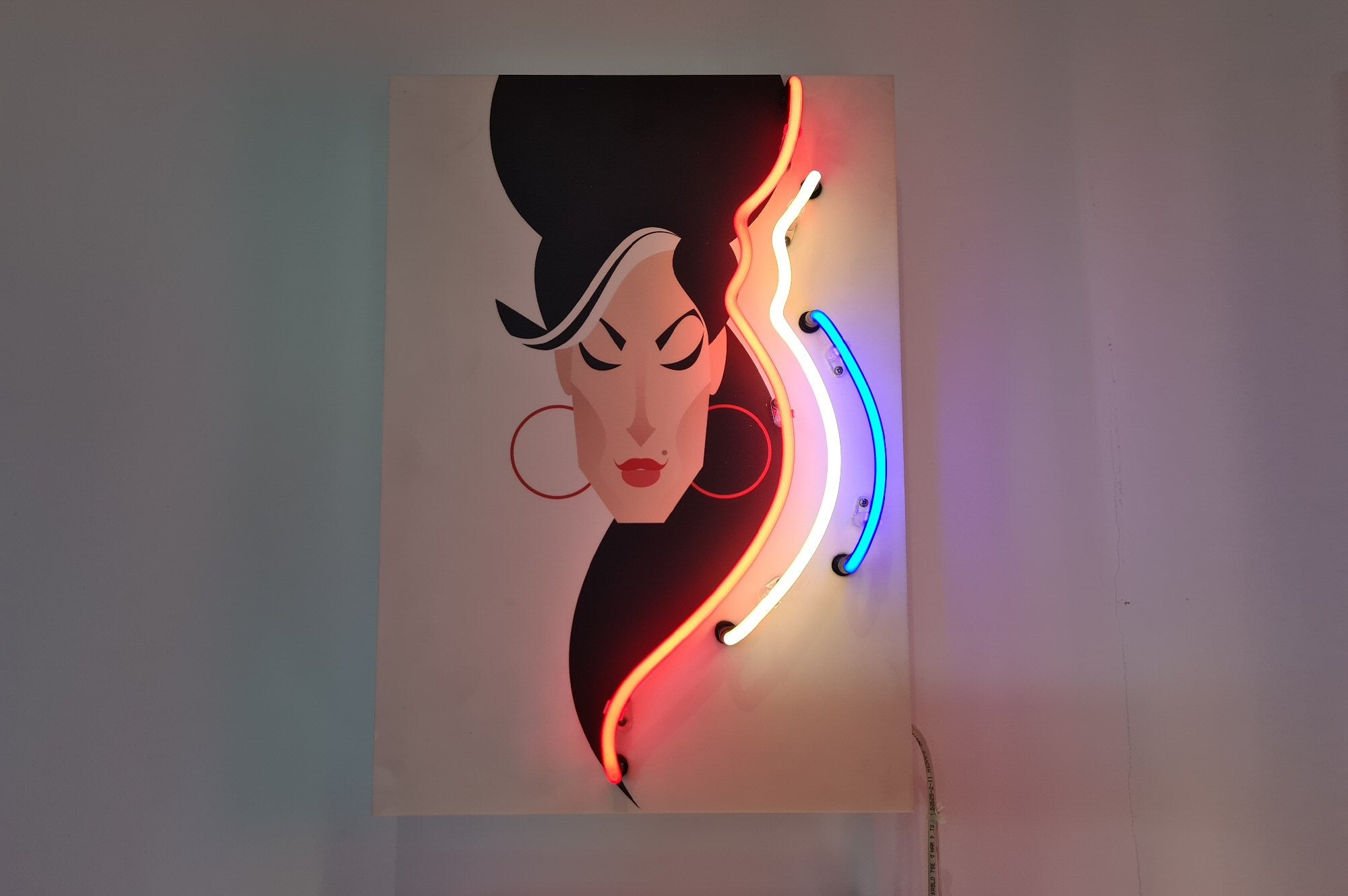 Amy Winehouse Neon Artwork