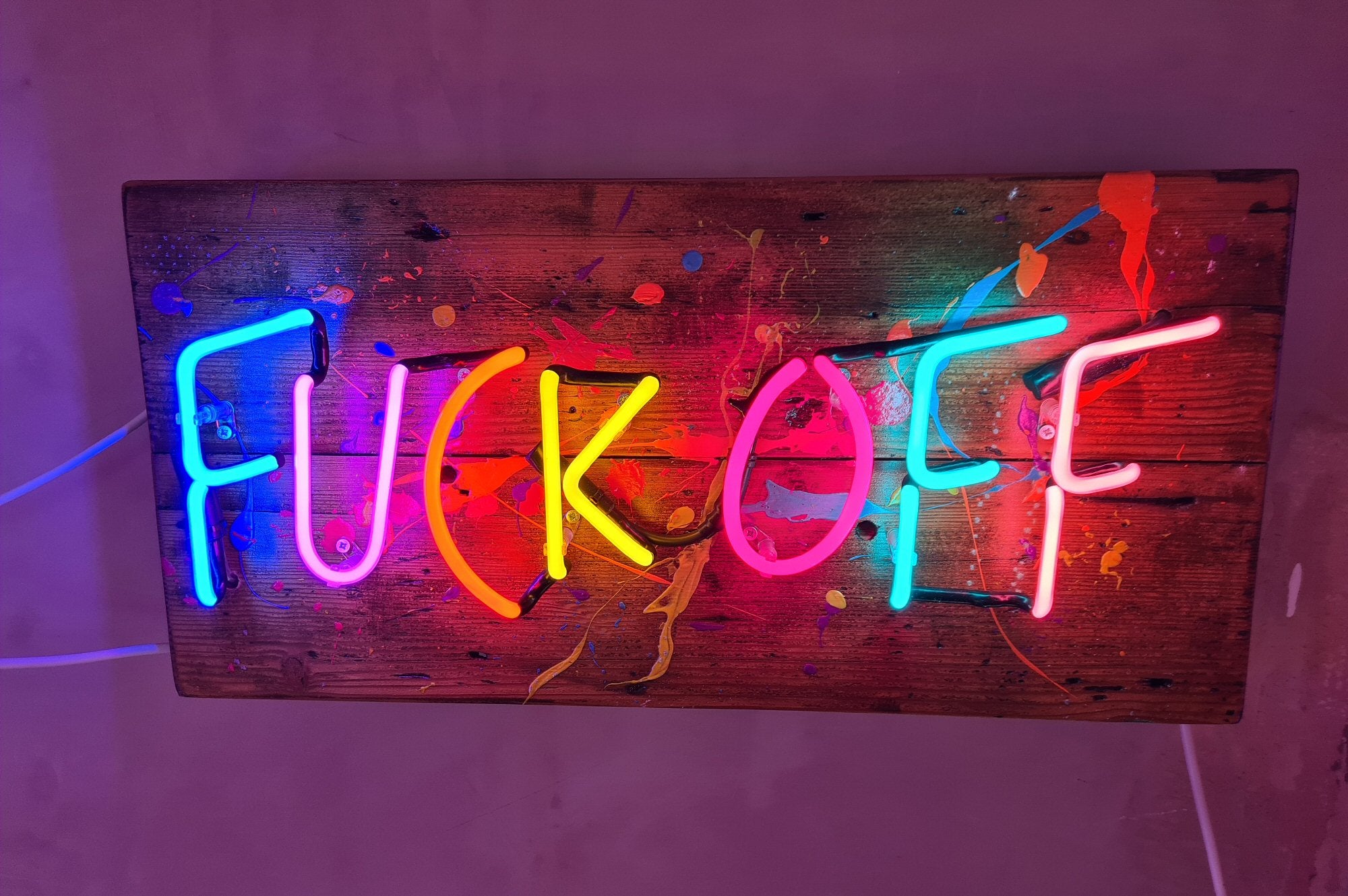 Fuck Off (Multi-Coloured) Neon Artwork