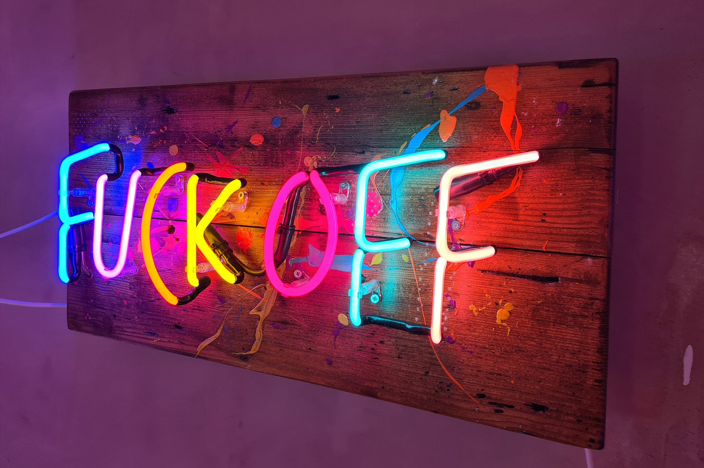Fuck Off (Multi-Coloured) Neon Artwork