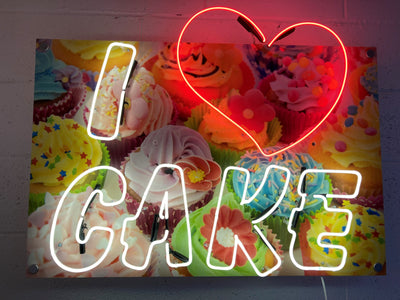 I (Heart) CAKE Neon Sign