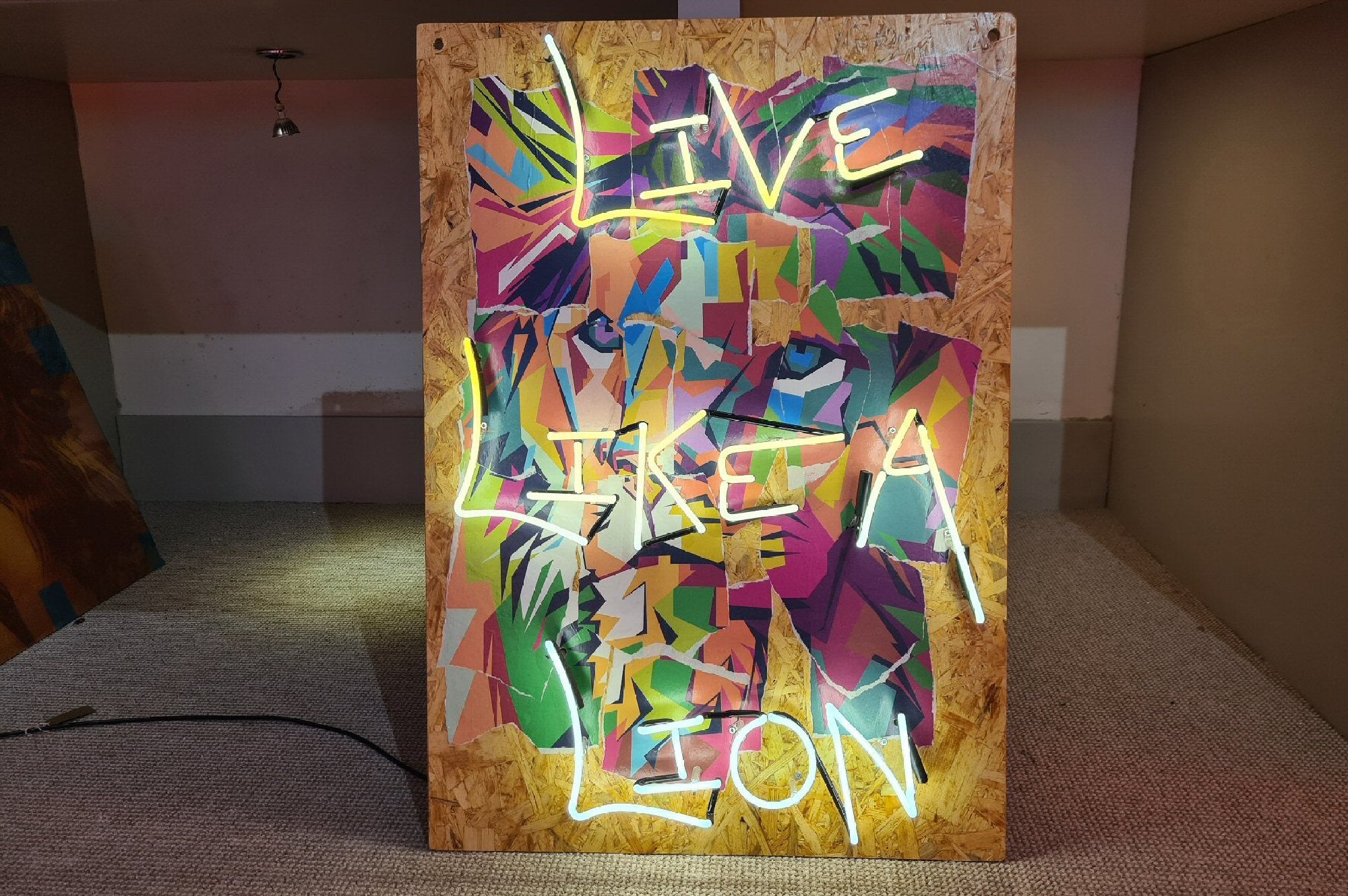 Live Like A Lion Neon Artwork