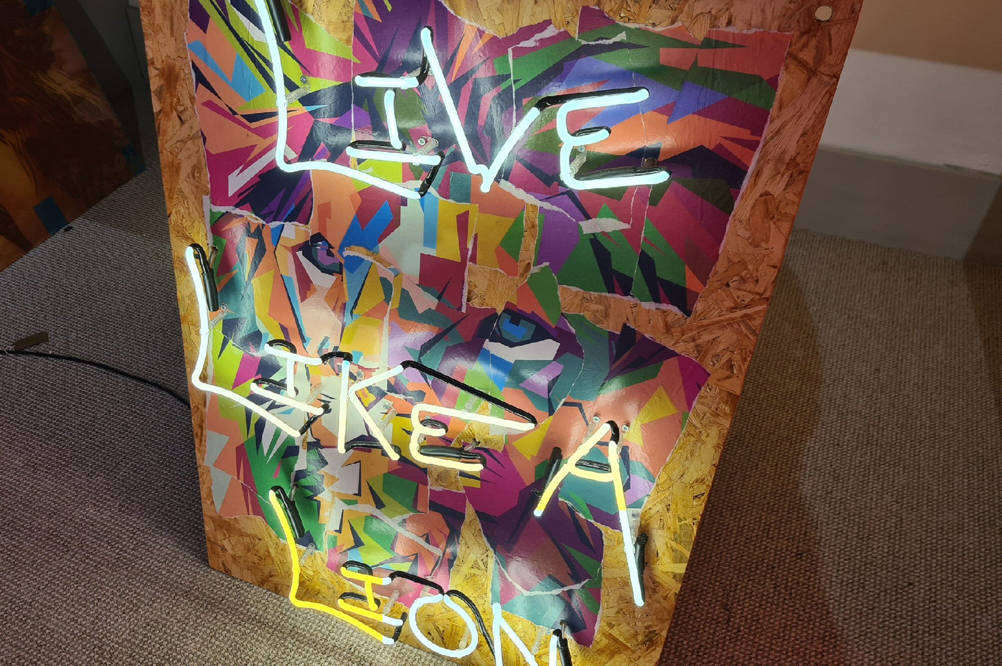 Live Like A Lion Neon Artwork