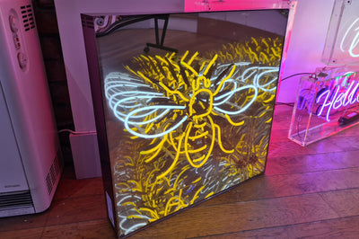 Manchester Bee Infinity Box Neon Sign