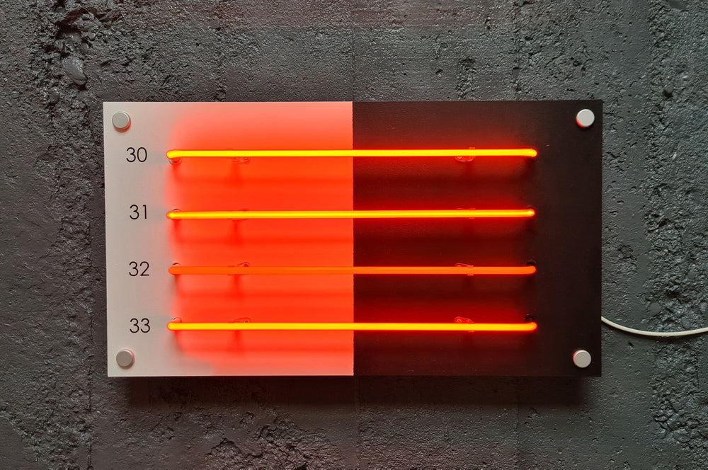 Oranges neon colours switched on