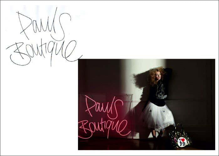 Paul's Boutique' pink neon sign. Real glass neon fitted inside clear acrylic case.