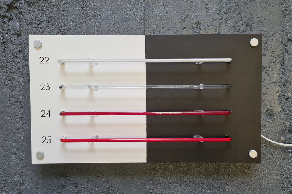 Reds neon tubes switched off