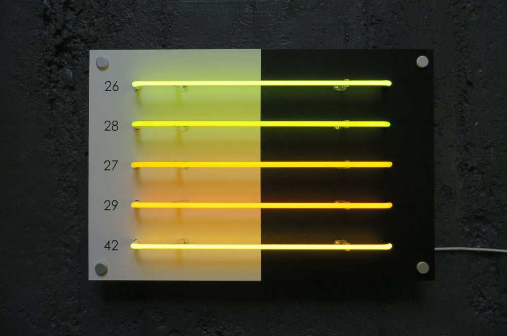 Yellows neon colours switched on