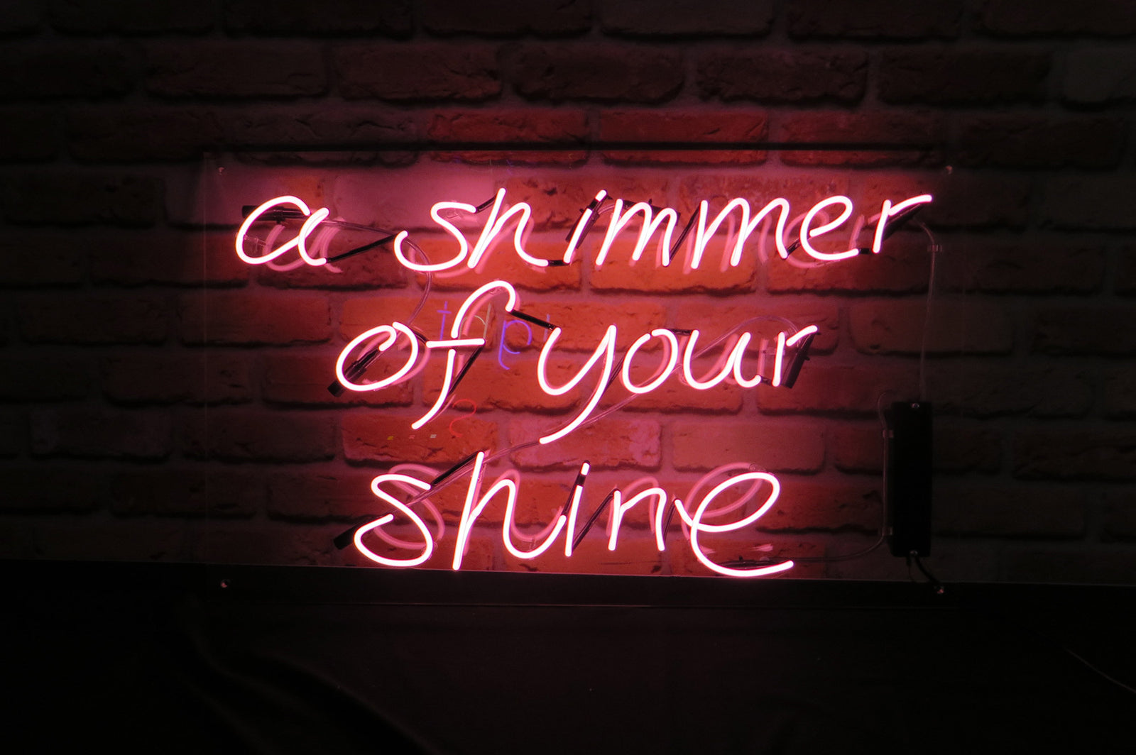 Shimmering Sign Handwritten Neon Signs | Neon Creations