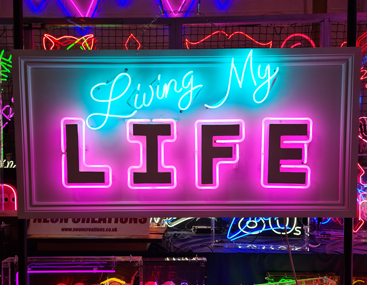 Custom glass online neon signs