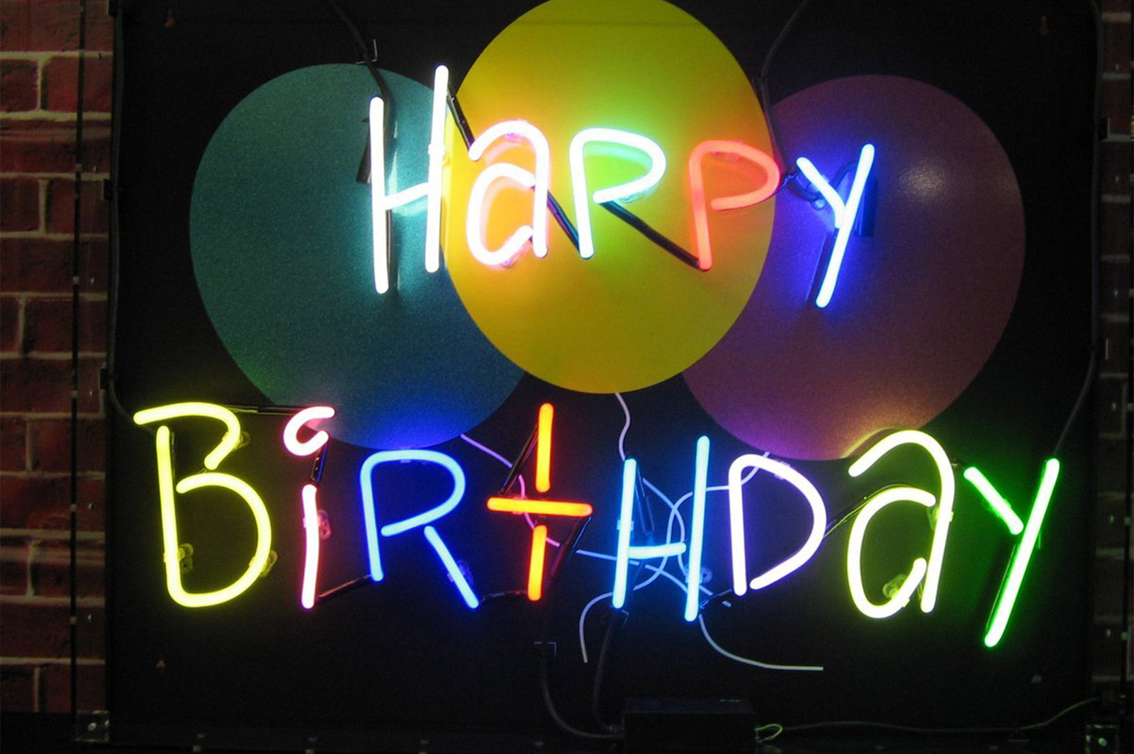 Happy Birthday Neon Sign