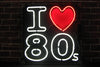 I heart 80’s Neon Sign