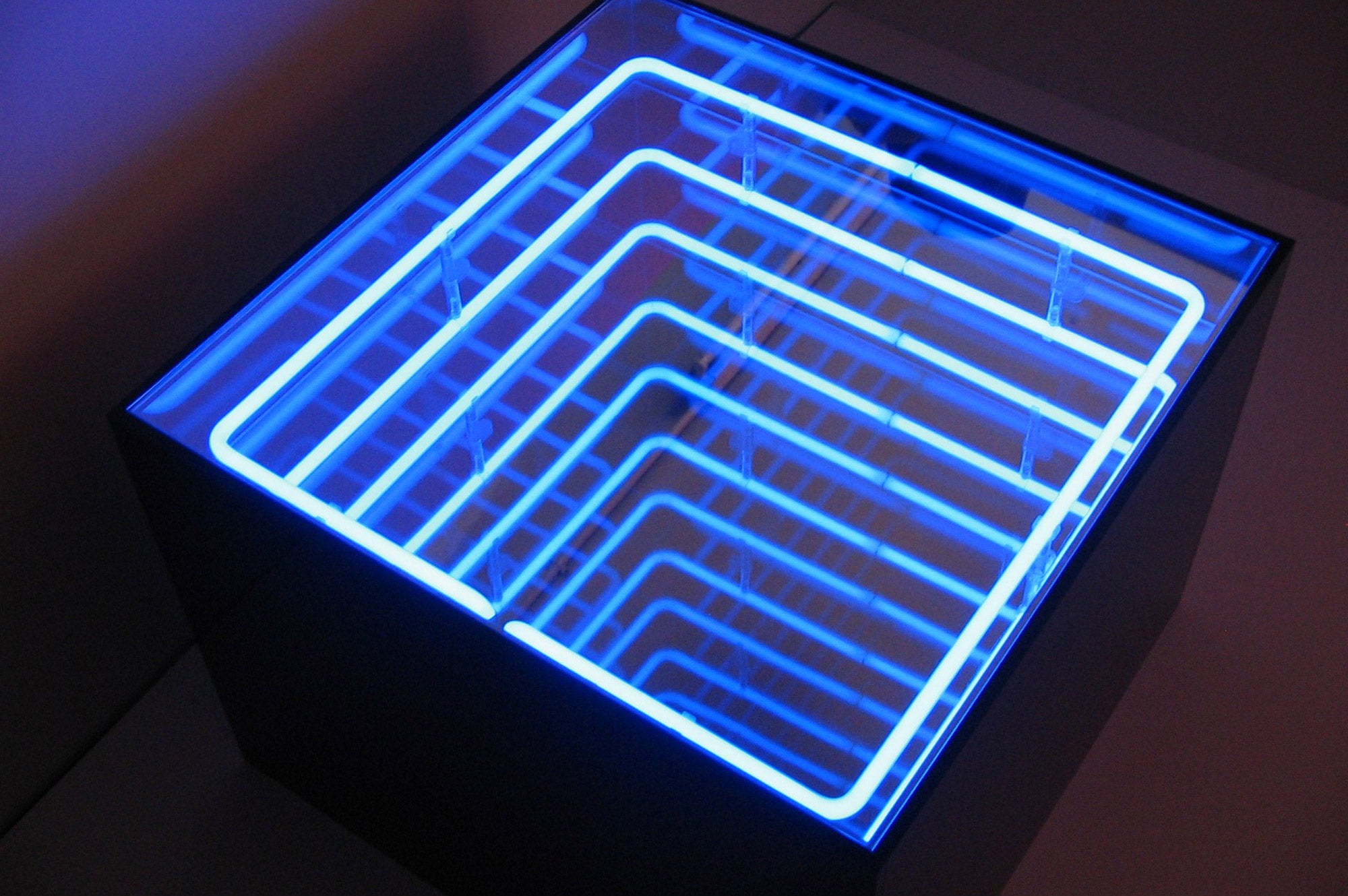Square Infinity Table in Electric Blue | Neon Creations