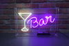 Bar with Glass Neon Sign