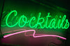 Cocktails with Underline Neon Sign