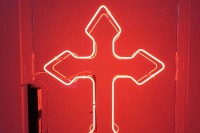 Crucifix Neon Sign