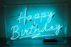 Happy Birthday with Underline Neon Sign