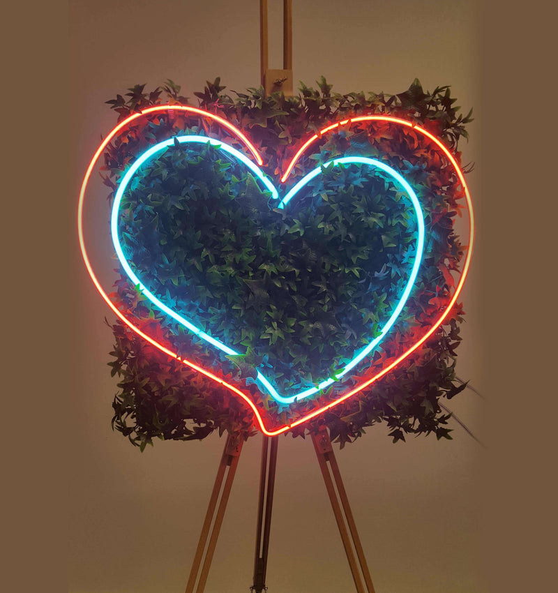 X2 Hearts Neon Sign