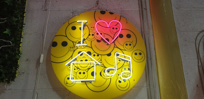 I Love House Music Neon Sign
