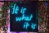 It is what it is… Neon Sign