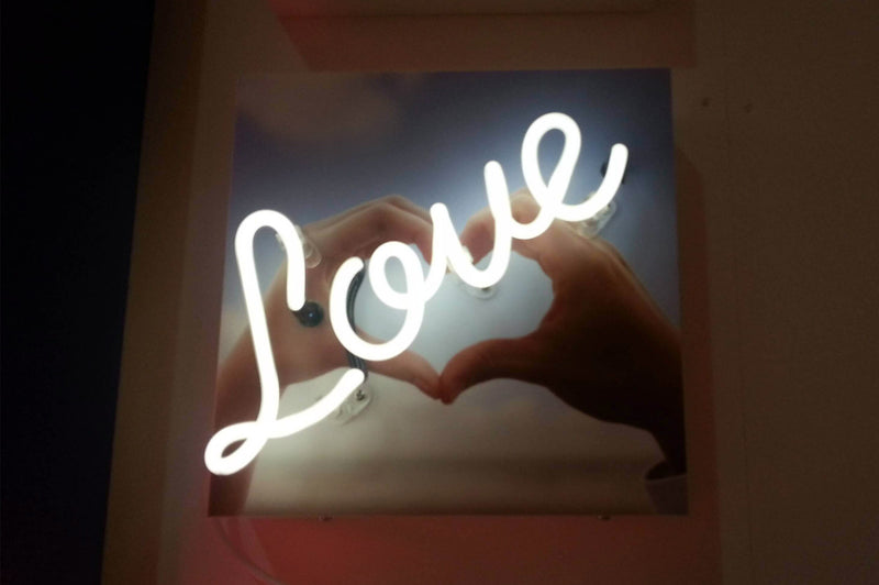 Love with heart hands Neon Sign