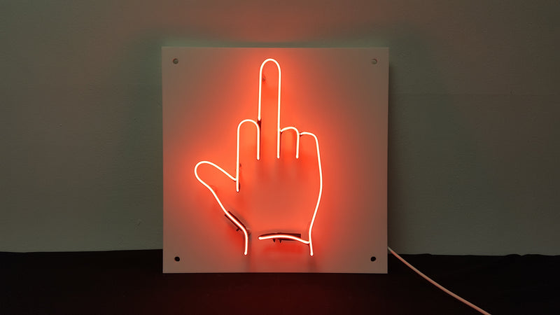 Middle Finger Neon Sign