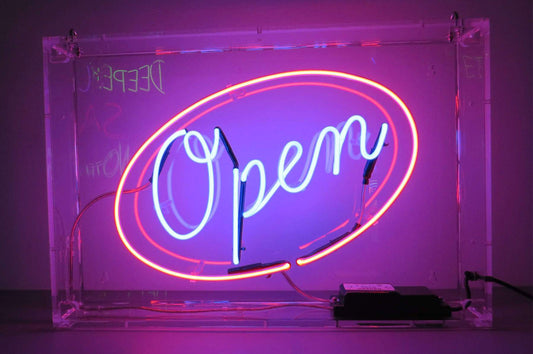 Open Neon Sign