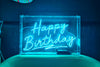 Happy Birthday with Underline Neon Sign